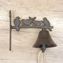 Load image into Gallery viewer, The Leaferie Cast Iron door bell. side view