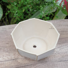Load image into Gallery viewer, The Leaferie Rialto Shallow white pot. ceramic material