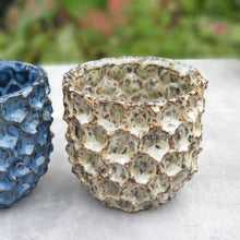 Load image into Gallery viewer, The Leaferie Gyala Planter. gold and blue colour