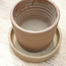 Load image into Gallery viewer, The Leaferie Capri terracotta plant pot. rustic design . top view