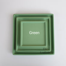 Load image into Gallery viewer, The Leaferie Square Matte trays. 8 colours and 3 sizes. green