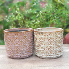 Load image into Gallery viewer, The Leaferie Trento flowerpot. 2 colour brown pot