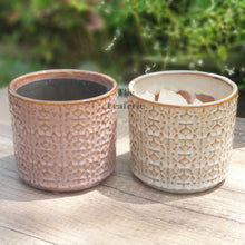 Load image into Gallery viewer, The Leaferie Trento flowerpot. 2 colour brown pot