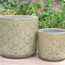 Load image into Gallery viewer, The Leaferie santorini ceramic flowerpot