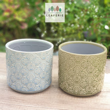 Load image into Gallery viewer, The Leaferie santorini ceramic flowerpot