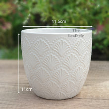 Load image into Gallery viewer, The Leaferie Lolia white ceramic pot.