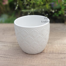 Load image into Gallery viewer, The Leaferie Lolia white ceramic pot.