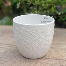 Load image into Gallery viewer, The Leaferie Lolia white ceramic pot.