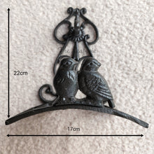 Load image into Gallery viewer, The Leaferie cast iron water hose holder. front view size