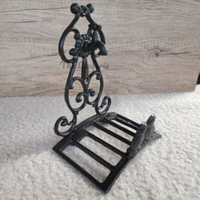 Load image into Gallery viewer, The Leaferie cast iron water hose holder. top view