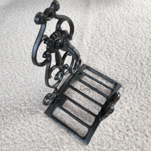 Load image into Gallery viewer, The Leaferie cast iron water hose holder. top view