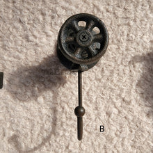 Load image into Gallery viewer, The Leaferie Cast Iron Hook. 6 design. top view. Design B