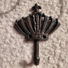 Load image into Gallery viewer, The Leaferie Cast Iron Hook. 6 design. top view. Design E