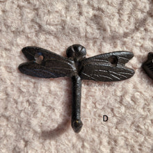 Load image into Gallery viewer, The Leaferie Cast Iron Hook. 6 design. top view. Design D