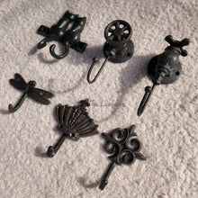 Load image into Gallery viewer, Cast Iron Assorted hooks (6 Designs)