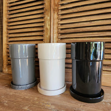 Load image into Gallery viewer, The Leaferie Petrus tall plant pot with tray