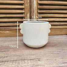Load image into Gallery viewer, The Leaferie tiber white plant pot . ceramic material