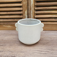 Load image into Gallery viewer, The Leaferie tiber white plant pot . ceramic material