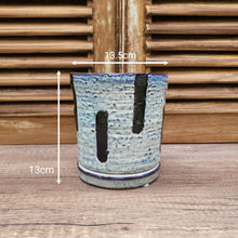 Load image into Gallery viewer, The Leaferie Chienti plant pot . ceramic planter. front view size