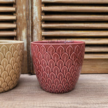 Load image into Gallery viewer, The Leaferie Nevola red flowerpot. ceramic material