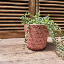 Load image into Gallery viewer, The Leaferie Linz Flowerpot. red colour ceramic pot
