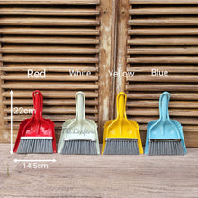 Load image into Gallery viewer, The Leaferie Dulton Broom and dustpan set. metal and comes in 4 colours. front view and size