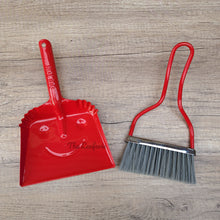 Load image into Gallery viewer, The Leaferie Dulton Broom and dustpan set. metal and comes in 4 colours. front view of red