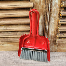 Load image into Gallery viewer, The Leaferie Dulton Broom and dustpan set. metal and comes in 4 colours. front view of red