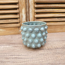 Load image into Gallery viewer, The Leaferie Pinka pot. 3 colours ceramic pot with studs.