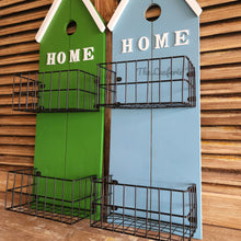 Load image into Gallery viewer, The Leaferie HOME garden decoration with planter. green and blue colour. made of wood and metal