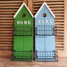 Load image into Gallery viewer, The Leaferie HOME garden decoration with planter. green and blue colour. made of wood and metal
