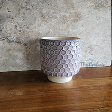 Load image into Gallery viewer, the Leaferie truro purple bee hive pot. ceramic material