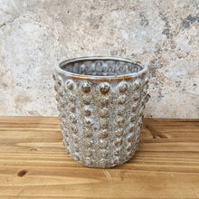 Load image into Gallery viewer, The Leaferie Konrad ceramic pot. 2 sizes. flowerpot with studs