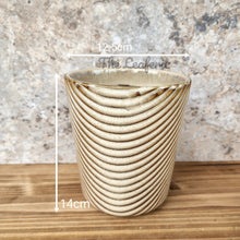 Load image into Gallery viewer, The Leaferie Adrien plant pot front view with measurement