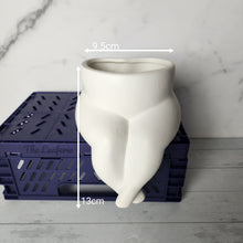 Load image into Gallery viewer, The Leaferie Albertine ceramic flowerpot front view. measurement