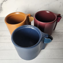 Load image into Gallery viewer, The Leaferie Sacha pot. 3 colours. ceramic and leather material