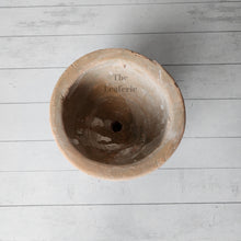 Load image into Gallery viewer, The Leaferie Pascale terracotta pot with tray. 2 sizes. Top view