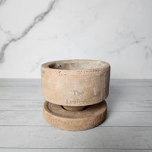 Load image into Gallery viewer, The Leaferie Pascale terracotta pot with tray. 2 sizes. Front view
