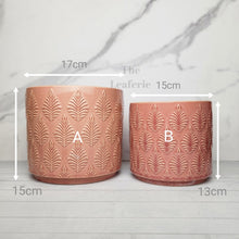 Load image into Gallery viewer, The Leaferie Liana red ceramic pot