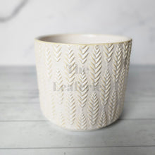 Load image into Gallery viewer, The Leaferie Florent white ceramic pot. 3 sizes . front view