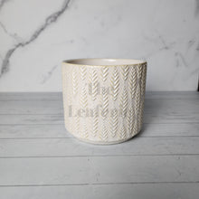 Load image into Gallery viewer, The Leaferie Florent white ceramic pot. 3 sizes . front view