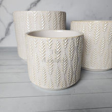 Load image into Gallery viewer, The Leaferie Florent white ceramic pot. 3 sizes . front view
