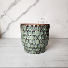 Load image into Gallery viewer, The Leaferie Maxence flowerpot. 2 colours . green and red ceramic pot
