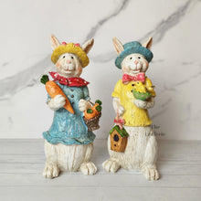 Load image into Gallery viewer, The Leaferie Constantin rabbit set of 2 pieces. made from resin. front view of bunny