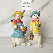 Load image into Gallery viewer, The Leaferie Constantin rabbit set of 2 pieces. made from resin. front view