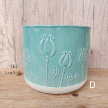 Load image into Gallery viewer, The Leaferie Cossette mini flowerpot 13 designs. front view of Design D