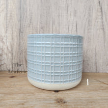 Load image into Gallery viewer, The Leaferie Cossette mini flowerpot 13 designs. front view of Design I