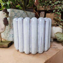 Load image into Gallery viewer, The Leaferie Emer plant pot. ceramic ice cream stick pot . Front view of mini