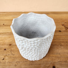 Load image into Gallery viewer, The Leaferie Zacharie flowerpot. ceramic red and white pot
