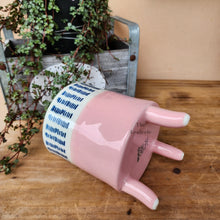 Load image into Gallery viewer, The Leaferie Rosalie mini pot with stand. 4 designs ceramic pot. Pink pot A